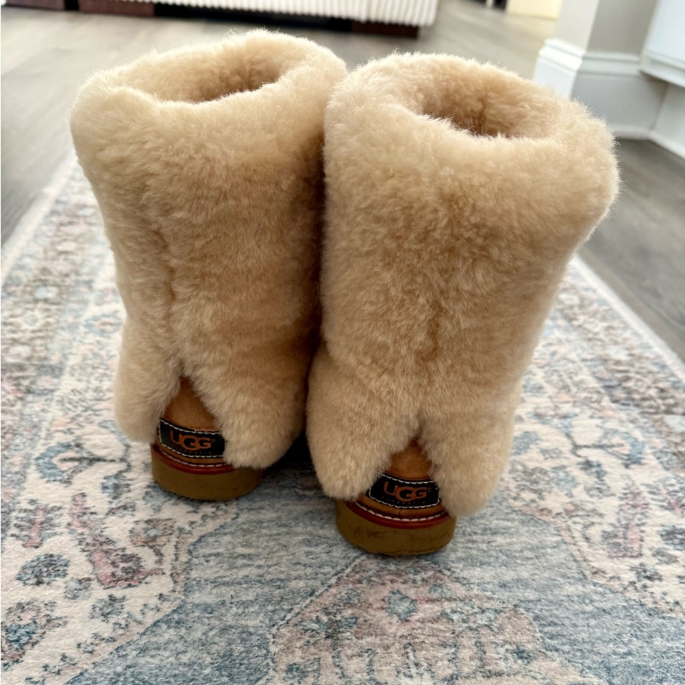 UGG Tan and Cream Ankle Boots